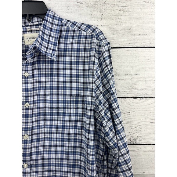 Ralph Lauren Denim & Supply Shirt Men Large Blue Plaid Long Sleeve‎ Button Up - Picture 3 of 8